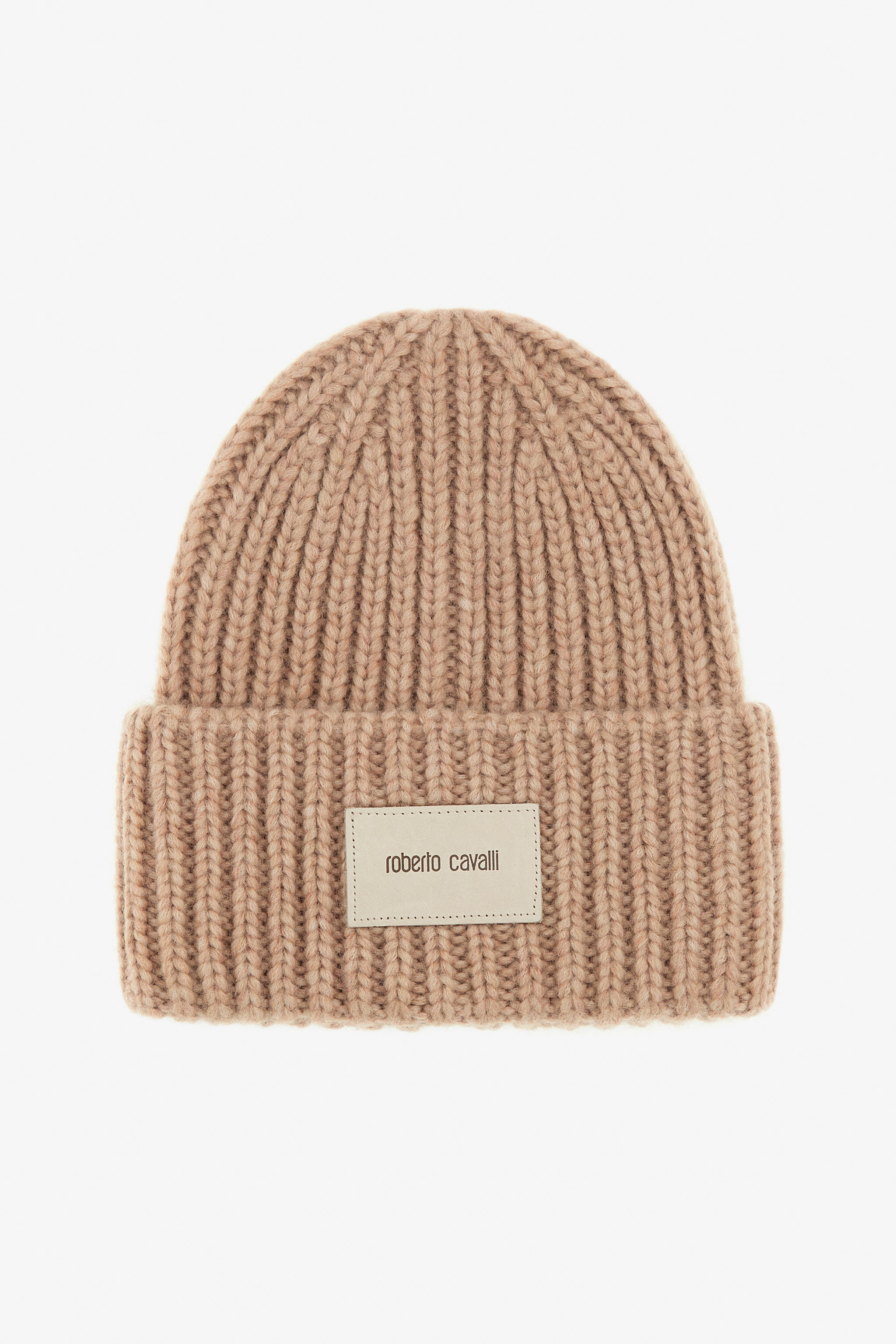 RC Ribbed Alpaca Blend Beanie with Logo RC Ribbed Alpaca Blend Beanie with Logo Light Brown TALR18-IR035