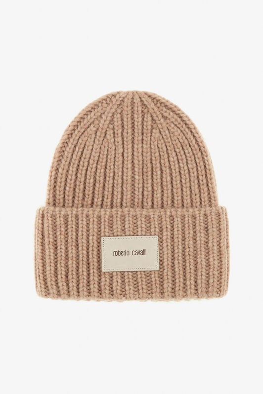 RC Ribbed Alpaca Blend Beanie with Logo RC Ribbed Alpaca Blend Beanie with Logo Light Brown TALR18-IR035
