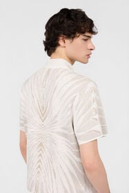 RC Knitted Polo With Ray Motif NATURAL WHITE XRM641-MG001