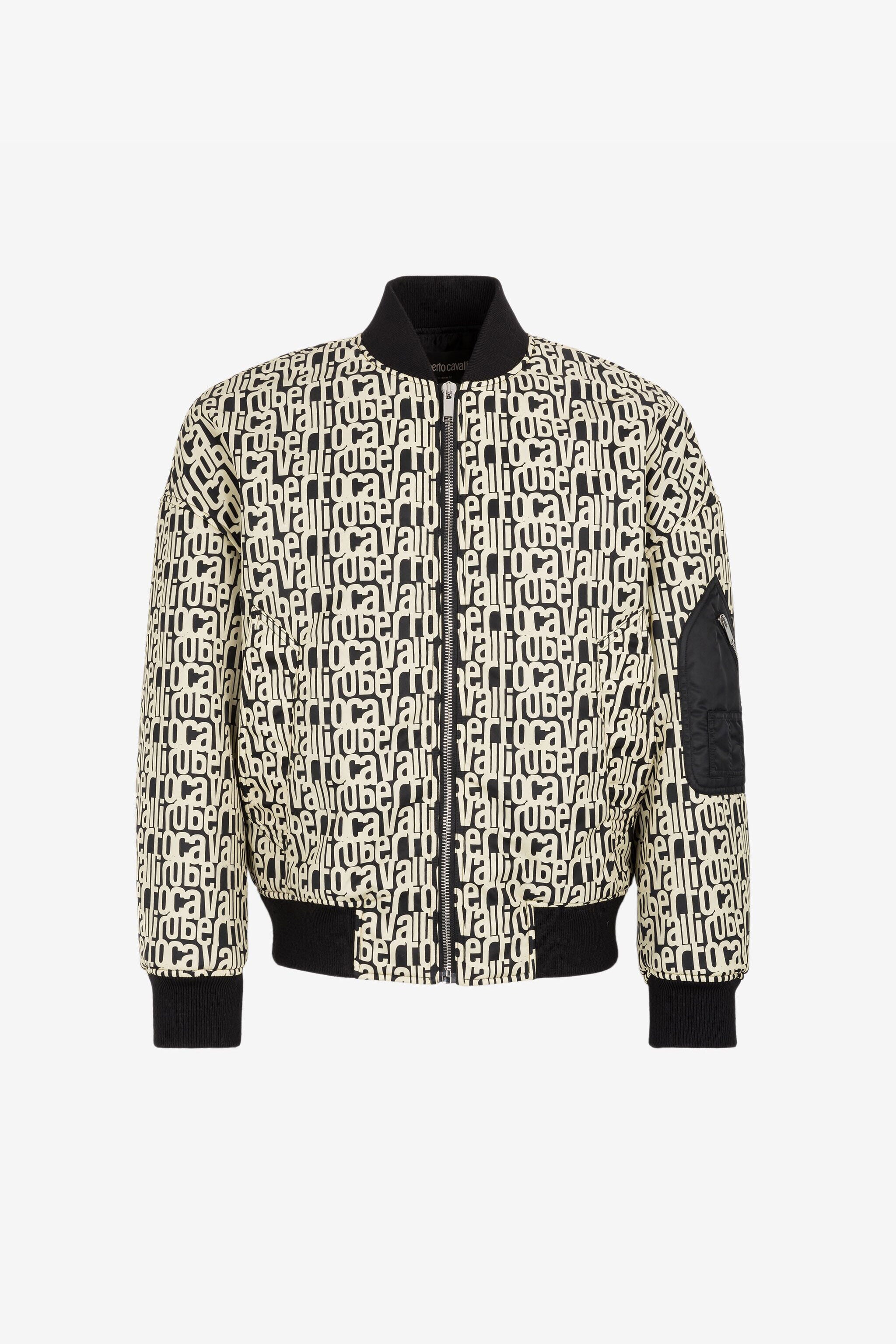 RC Bomberjacke mit Logo-Print RC Bomberjacke mit Logo-Print Schwarz/Weiß RRT401-5R002