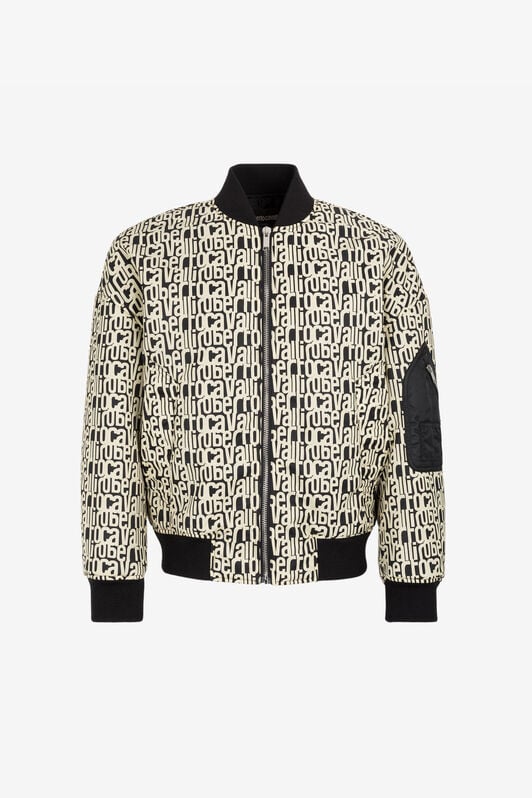 RC Bomberjacke mit Logo-Print RC Bomberjacke mit Logo-Print Schwarz/Weiß RRT401-5R002