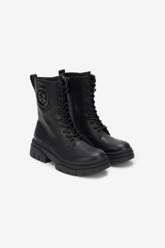 JC Black Combat Boots With Logo JC Black Combat Boots With Logo BLACK RKS214-RK579