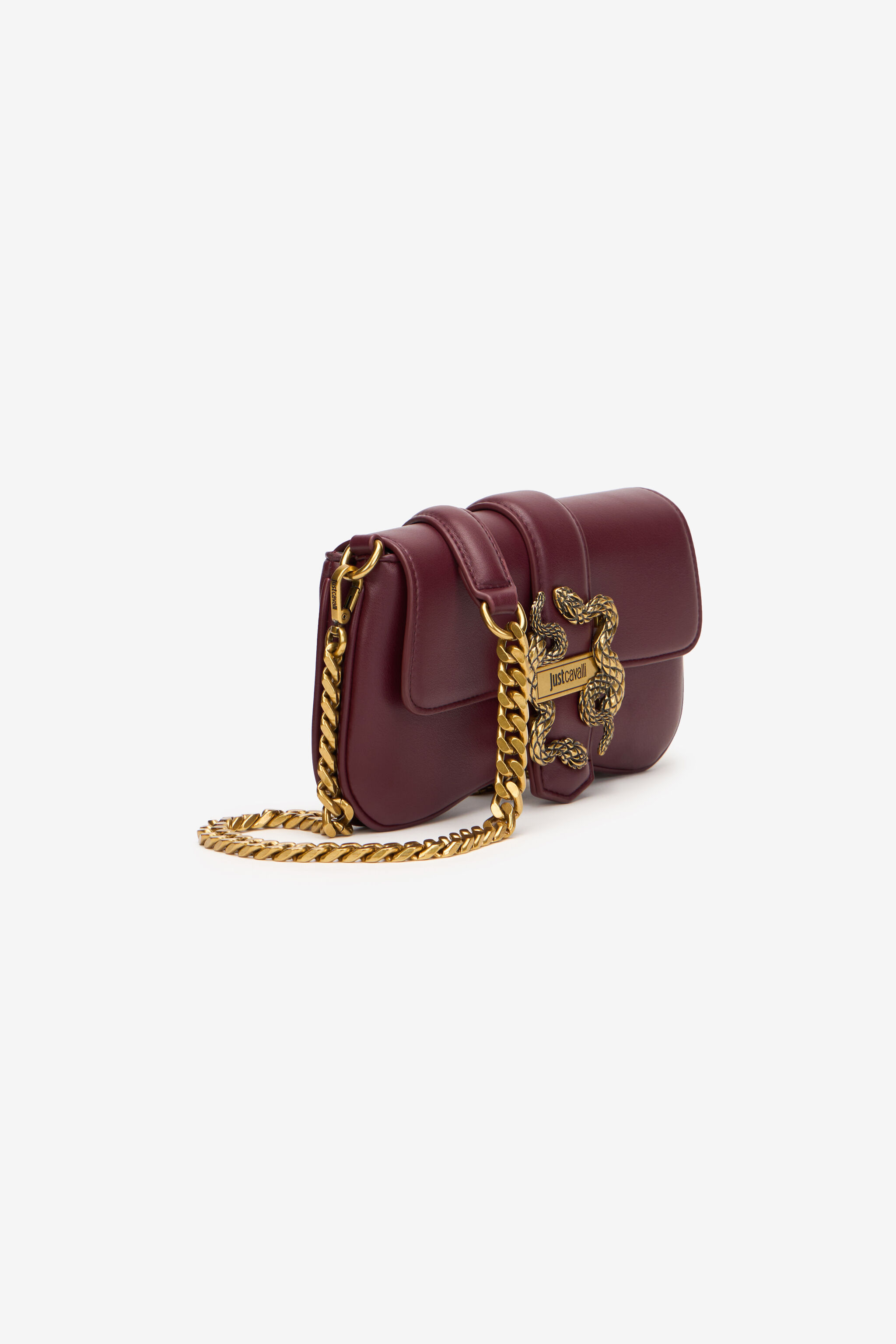 JC Shoulder Bag with Snake Detail JC Shoulder Bag with Snake Detail CORDOVAN XFB016-XF452