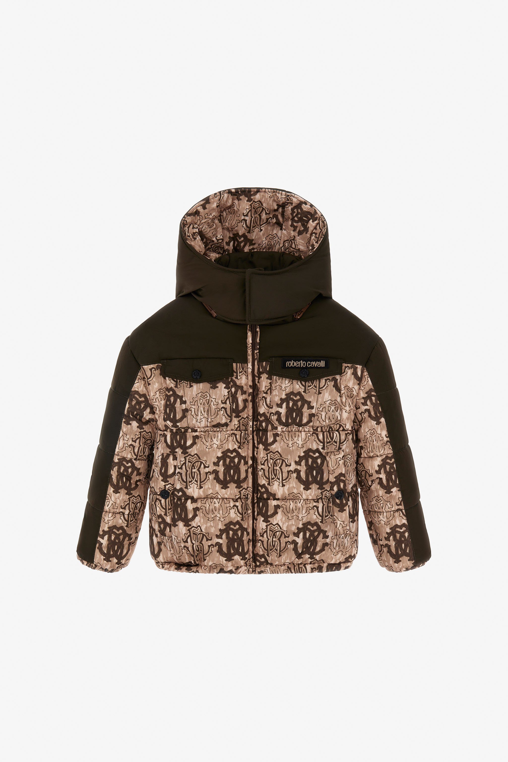 JU Monogram Puffer Jacket JU Monogram Puffer Jacket BROWN/DARK BROWN TJT40C-5RM11