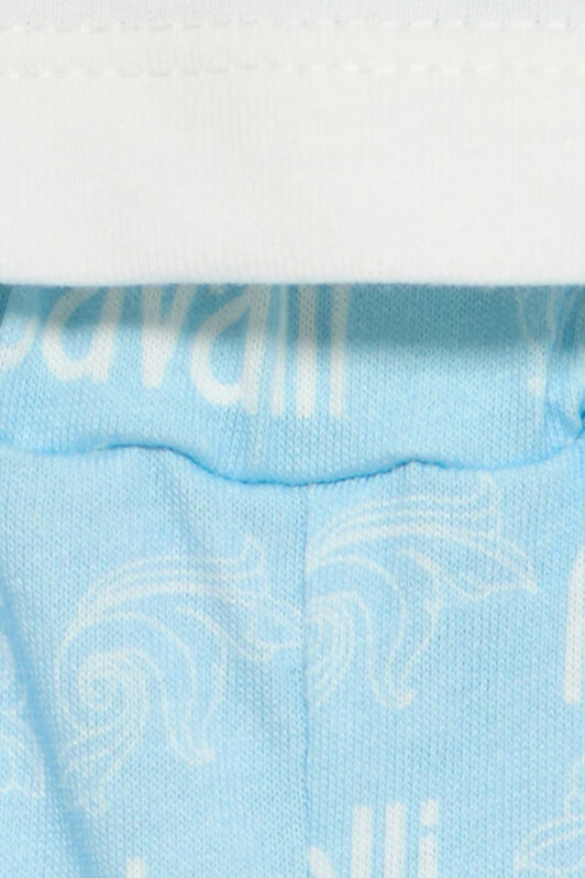 JU Branded T-Shirt And Shorts Set JU Branded T-Shirt And Shorts Set Light blue UJT824-JD001