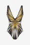 RC Ray Of Gold Print Swimsuit One-Piece RC Ray Of Gold Print Swimsuit One-Piece Gold TKW008-HVM33