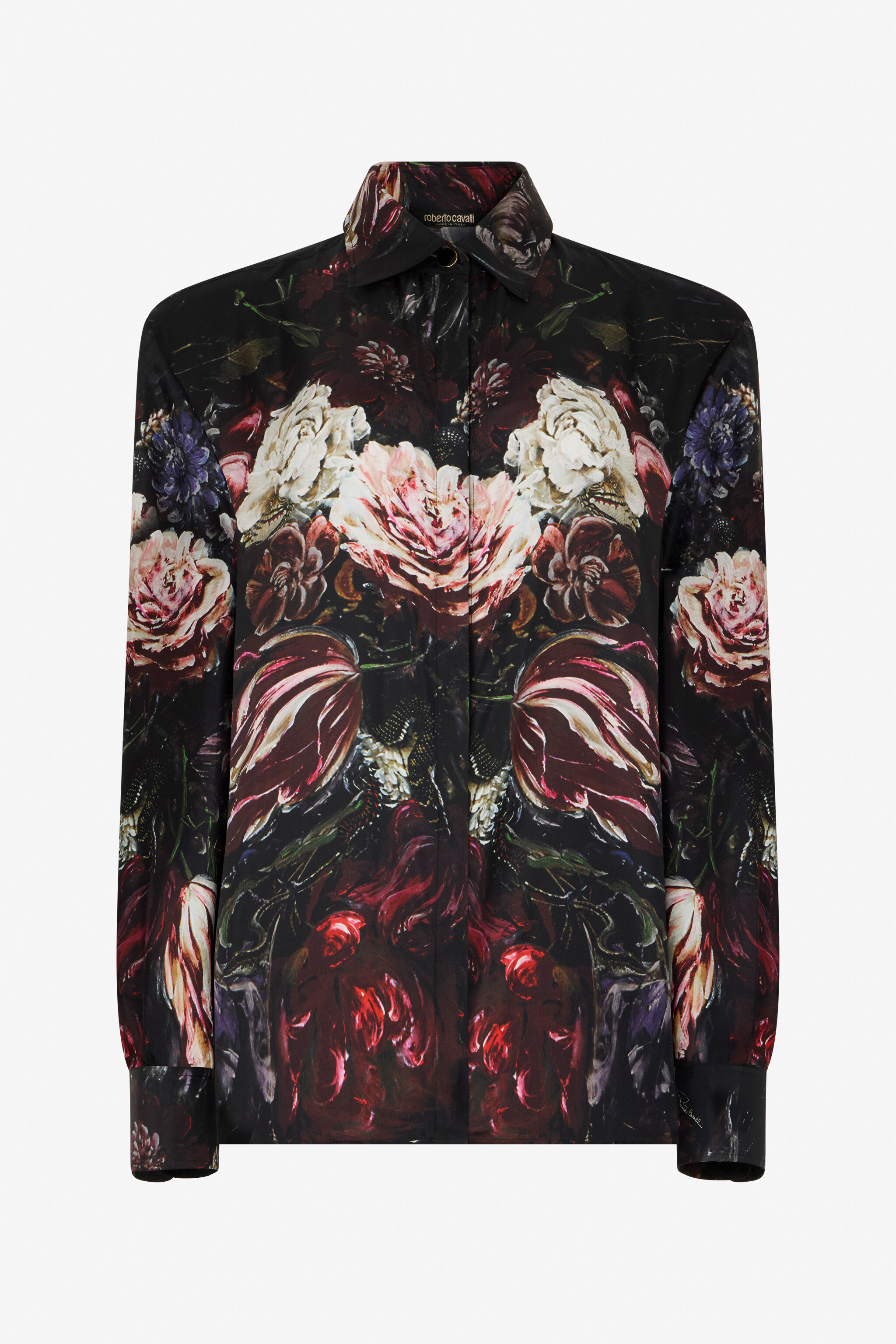RC Camisa De Seda Con Estampado Fiammingo Flowers RC Camisa De Seda Con Estampado Fiammingo Flowers BLACK/PINK XWT704-OZT77