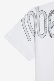 JU Logo Print Cotton T-shirt OPTICAL WHITE VJT60O-JD001