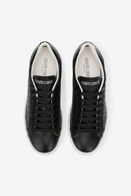 RC Sneaker Noire En Cuir Avec Monogram RC BLACK SOS00D-PZA90