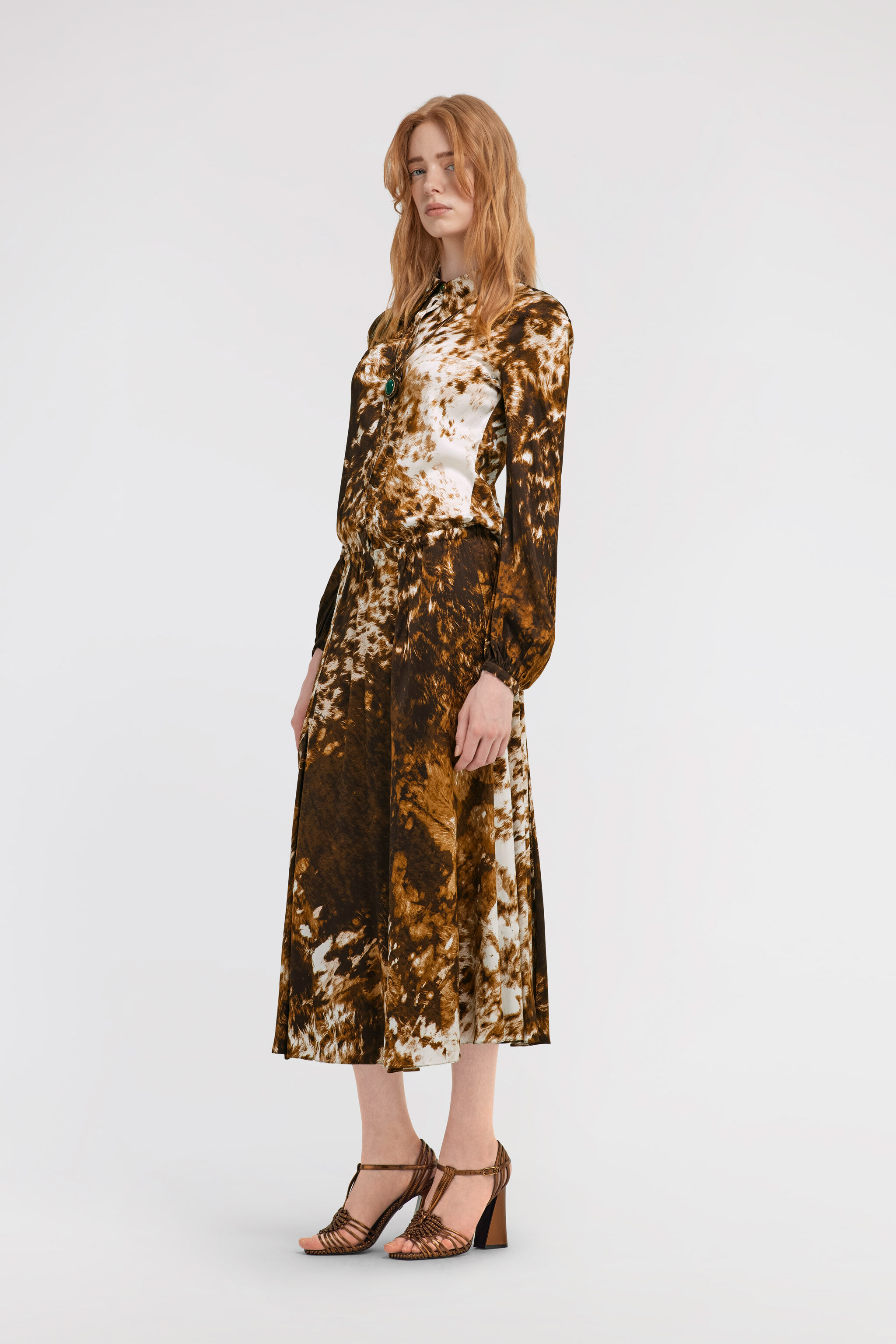 RC Hemdblusenkleid mit Appaloosa-Print RC Hemdblusenkleid mit Appaloosa-Print Braun TKT110-FQN08