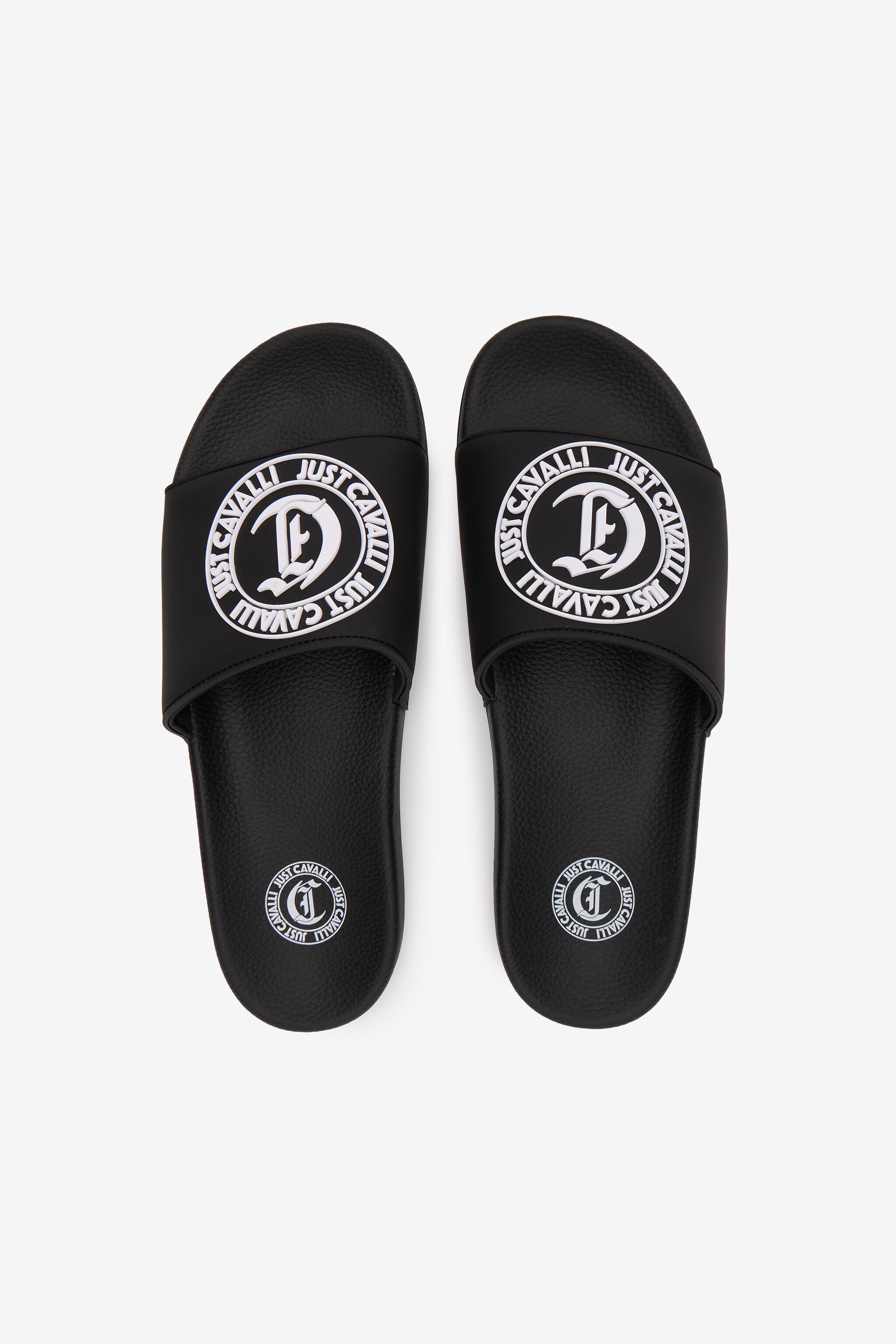 JC Black Just Cavalli Slides BLACK/WHITE SFS075-SF326