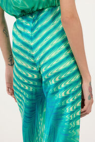 RC Optical Glass-Print Silk Pants RC Optical Glass-Print Silk Pants Light green UKT209-RYN47
