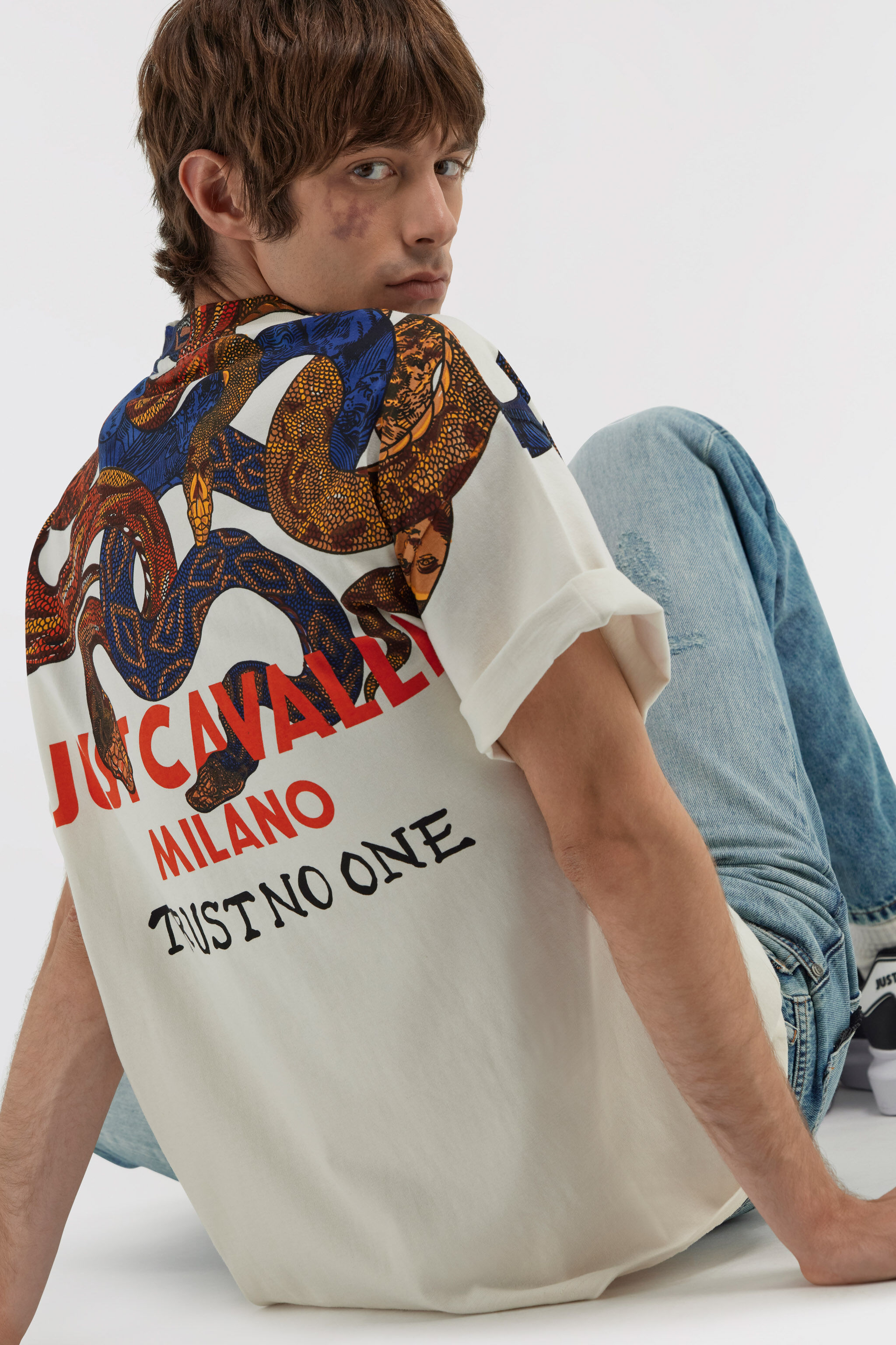 JC Just Cavalli T-shirt JC Just Cavalli T-shirt Elfenbein TFT020-TF037