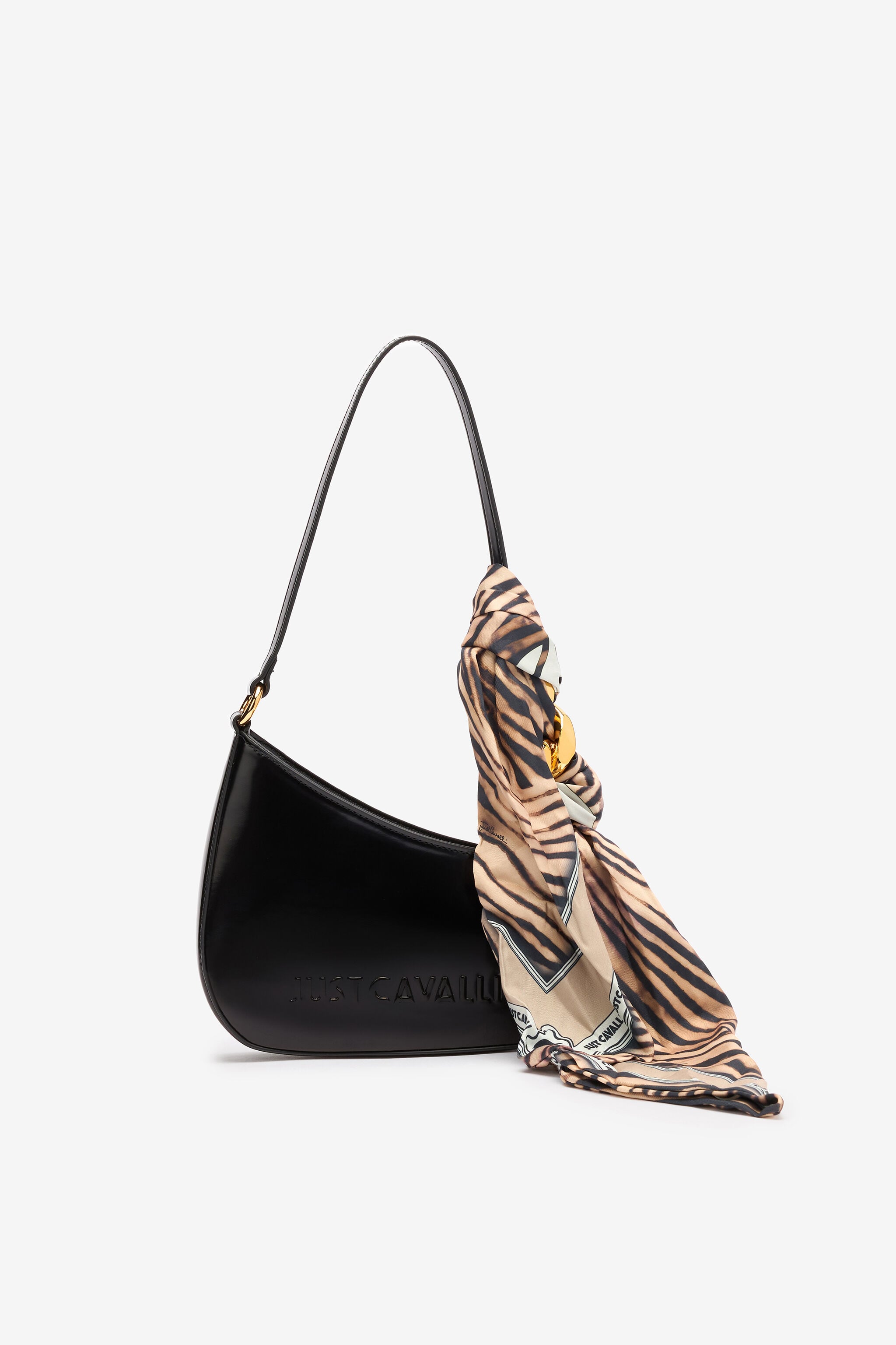 JC Asymmetric Bag With Scarf JC Asymmetric Bag With Scarf BLACK UFB087-UF456