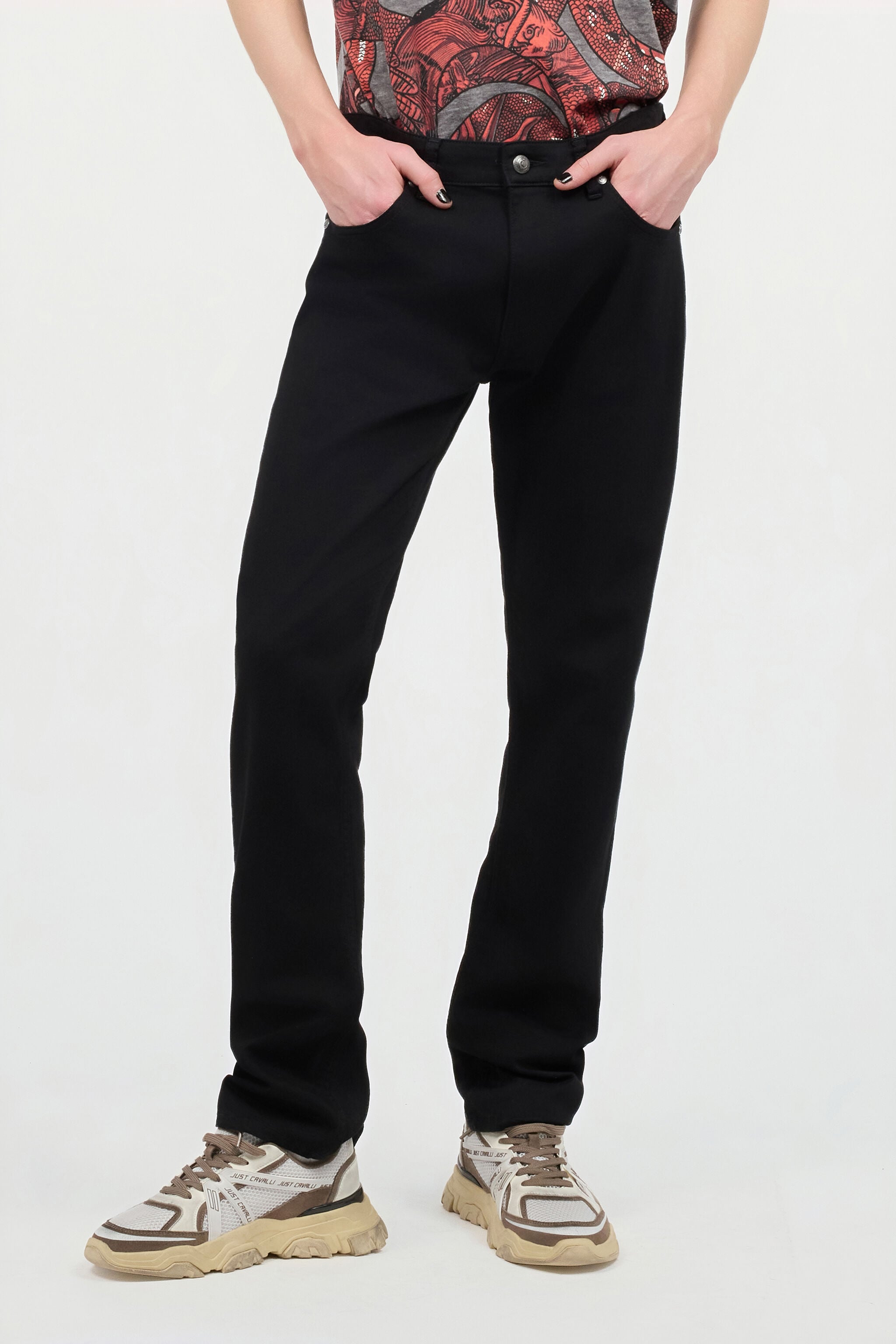 JC Pants With Logo Details JC Pants With Logo Details Black UFJ006-UF026