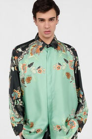 RC Kimono Print Shirt DARK GREEN/BLACK XNT720-4QT25