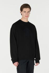 RC Sweatshirt With Mirror Snake Monogram Embroidery Black URT68D-CF051
