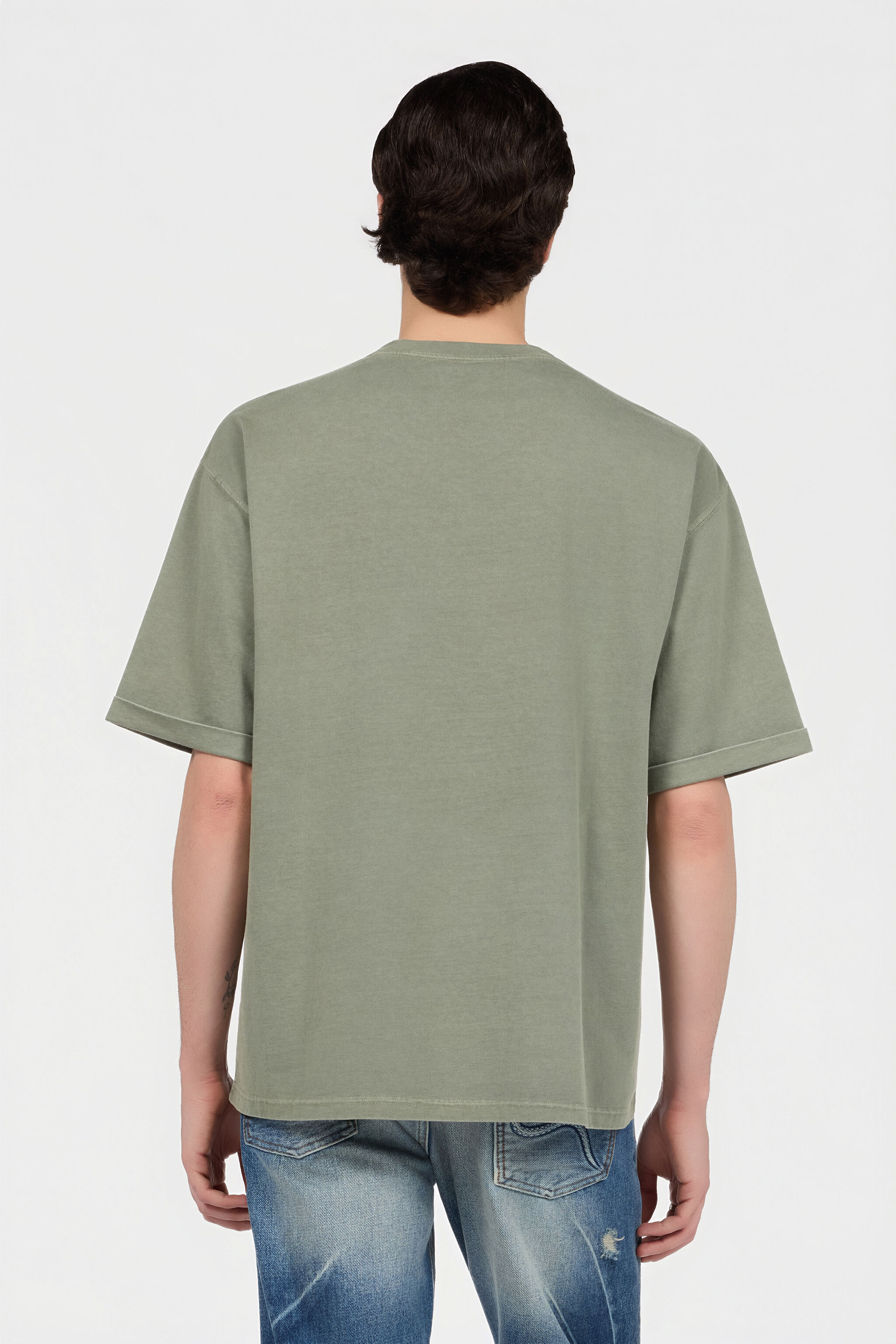 RC Sage Green T-Shirt With Embroidered Snake RC Sage Green T-Shirt With Embroidered Snake SAGE XNT62F-JD060