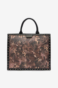 JC Borsa shopping con borchie Marron SFB183-SF678