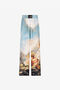 RC Seidenhose mit Malerei-Print RC Seidenhose mit Malerei-Print Hellblau QMT201-FS013