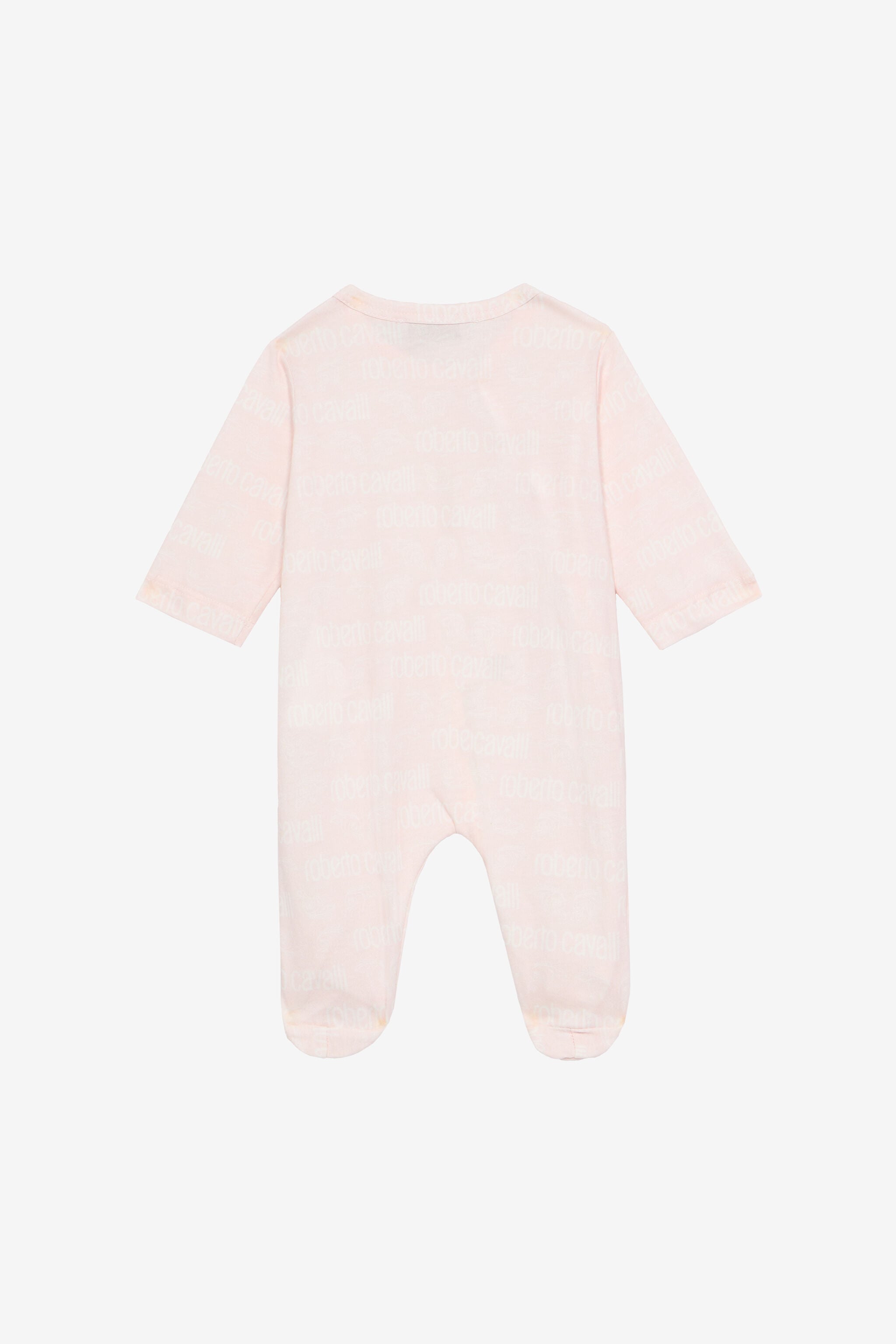 JU Romper Suit And Hat Set With Logo JU Romper Suit And Hat Set With Logo Pink UJT818-JFO34
