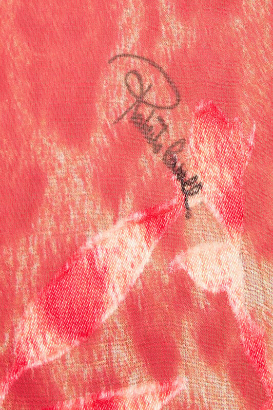 RC Langes Kleid mit Volant und Print Jaguar Skin RC Langes Kleid mit Volant und Print Jaguar Skin Rot UKT115-HEN58