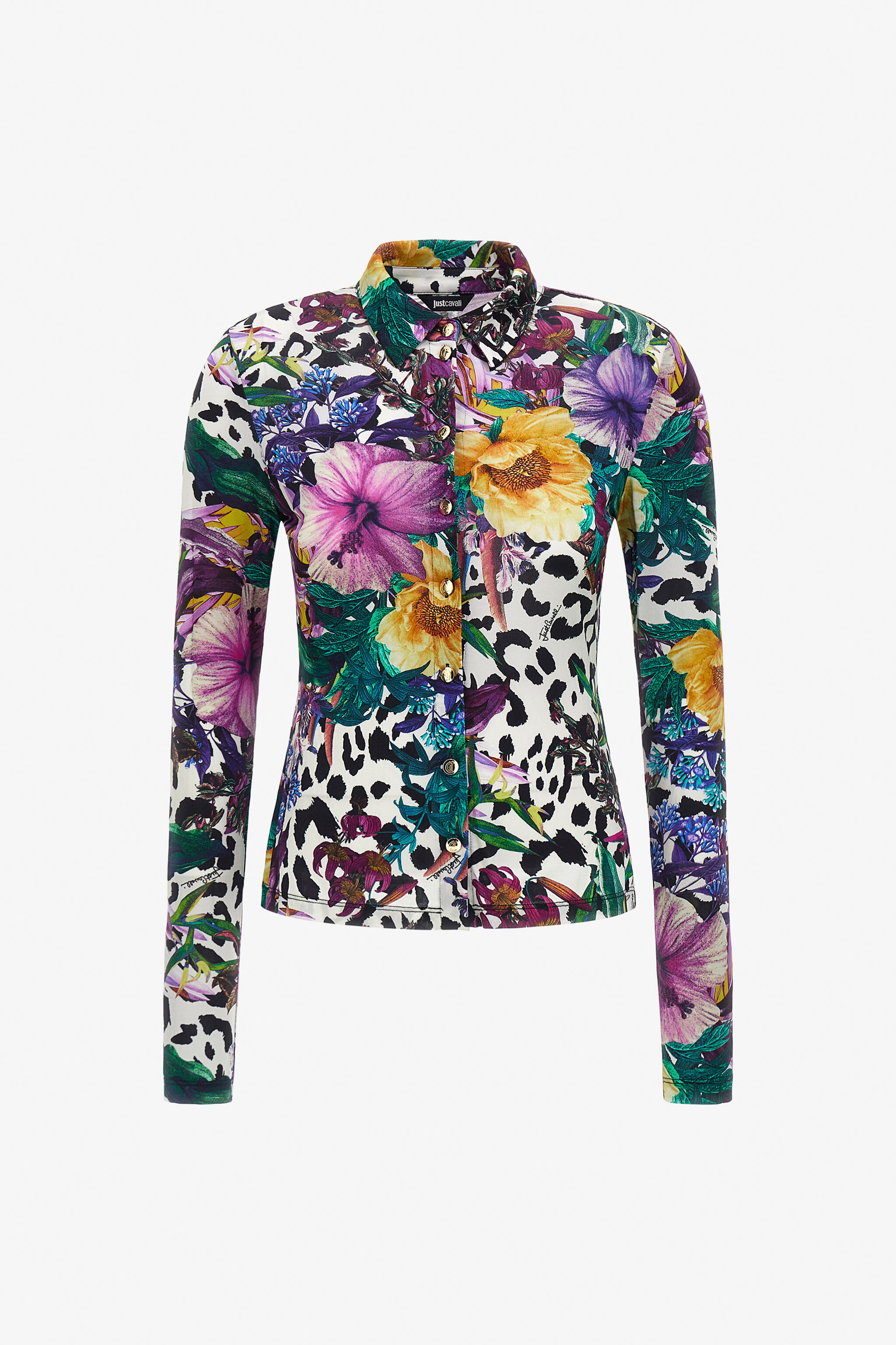 JC Just Cavalli shirt JC Just Cavalli shirt Grün/Lila SFT098-SF943