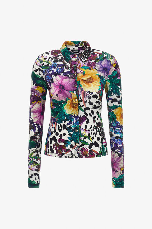 JC Just Cavalli shirt JC Just Cavalli shirt Grün/Lila SFT098-SF943