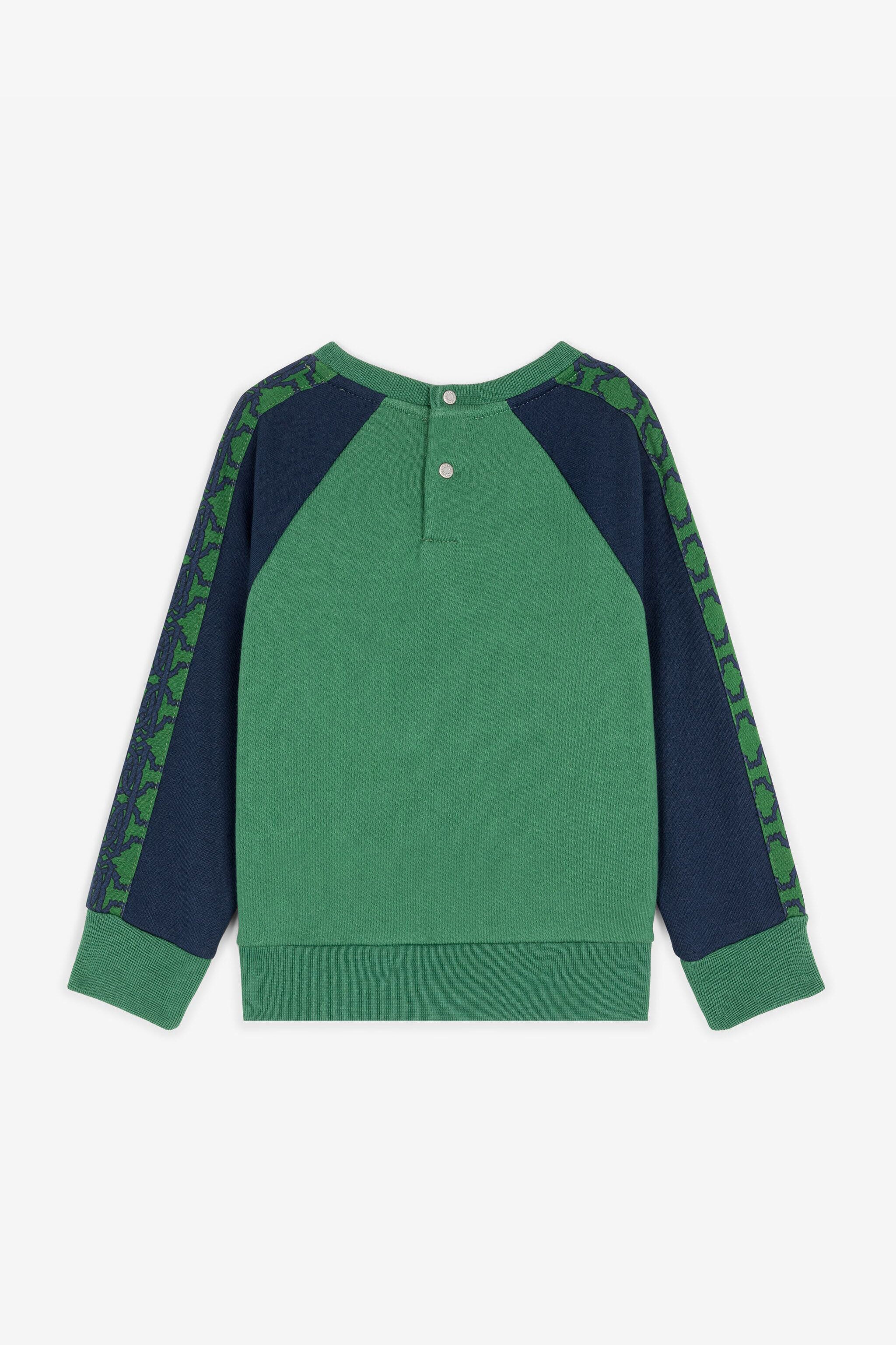 JU RC Monogram Cotton Sweatshirt JU RC Monogram Cotton Sweatshirt Green RJT912-CF050