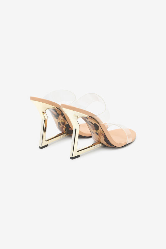 JC Mules Nude Con Tacco Geometrico WHITE UFS063-UF385