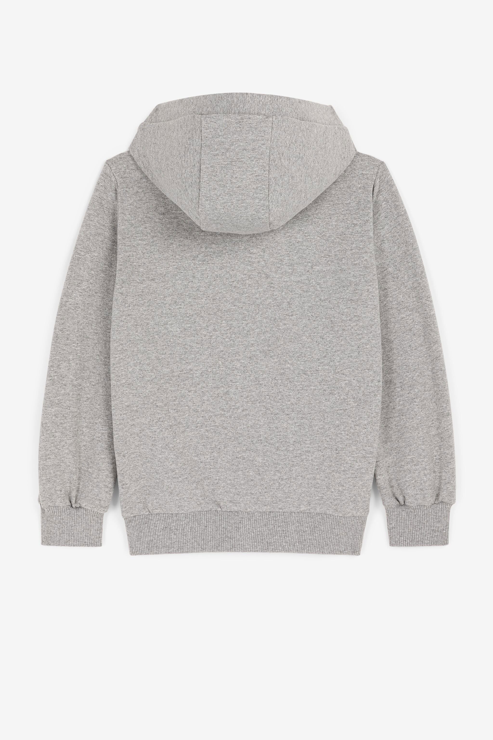 JU Hoodie mit Logo-Applikation und Reißverschluss JU Hoodie mit Logo-Applikation und Reißverschluss Grau PJT648-CF050