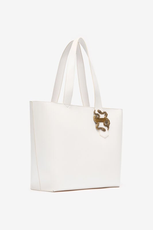 JC Tote Bag With Mirror Snake JC Tote Bag With Mirror Snake White UFB034-UF403