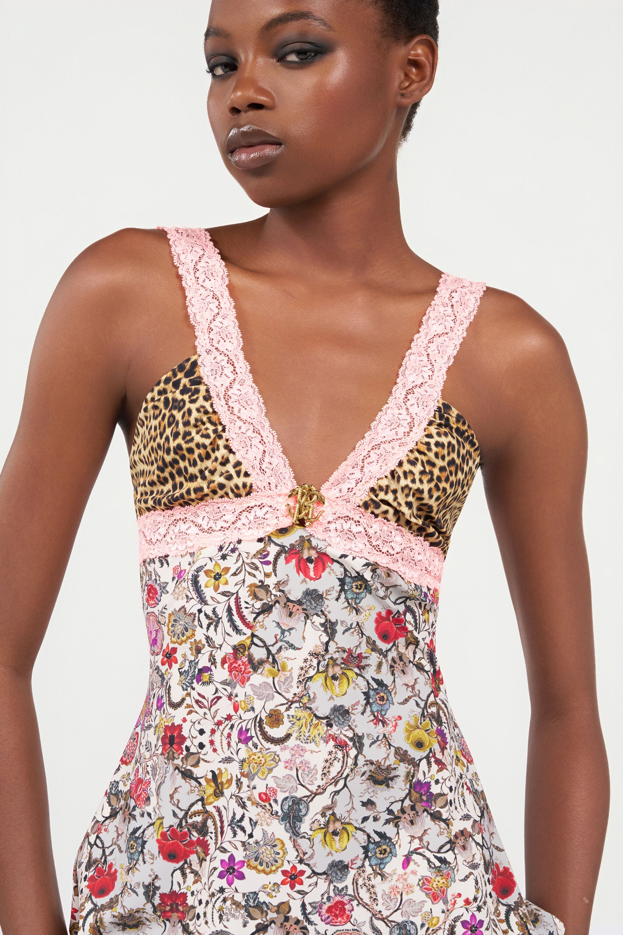 Florentine Flowers Print Mini Dress in MULTICOLOR for Women