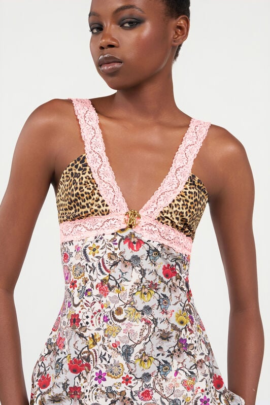 RC Florentine Flowers Print Mini Dress RC Florentine Flowers Print Mini Dress MULTICOLOR WQW029-HVR40