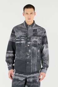 RC Denim Overshirt With Used Effect Black VNJ777-4NP69