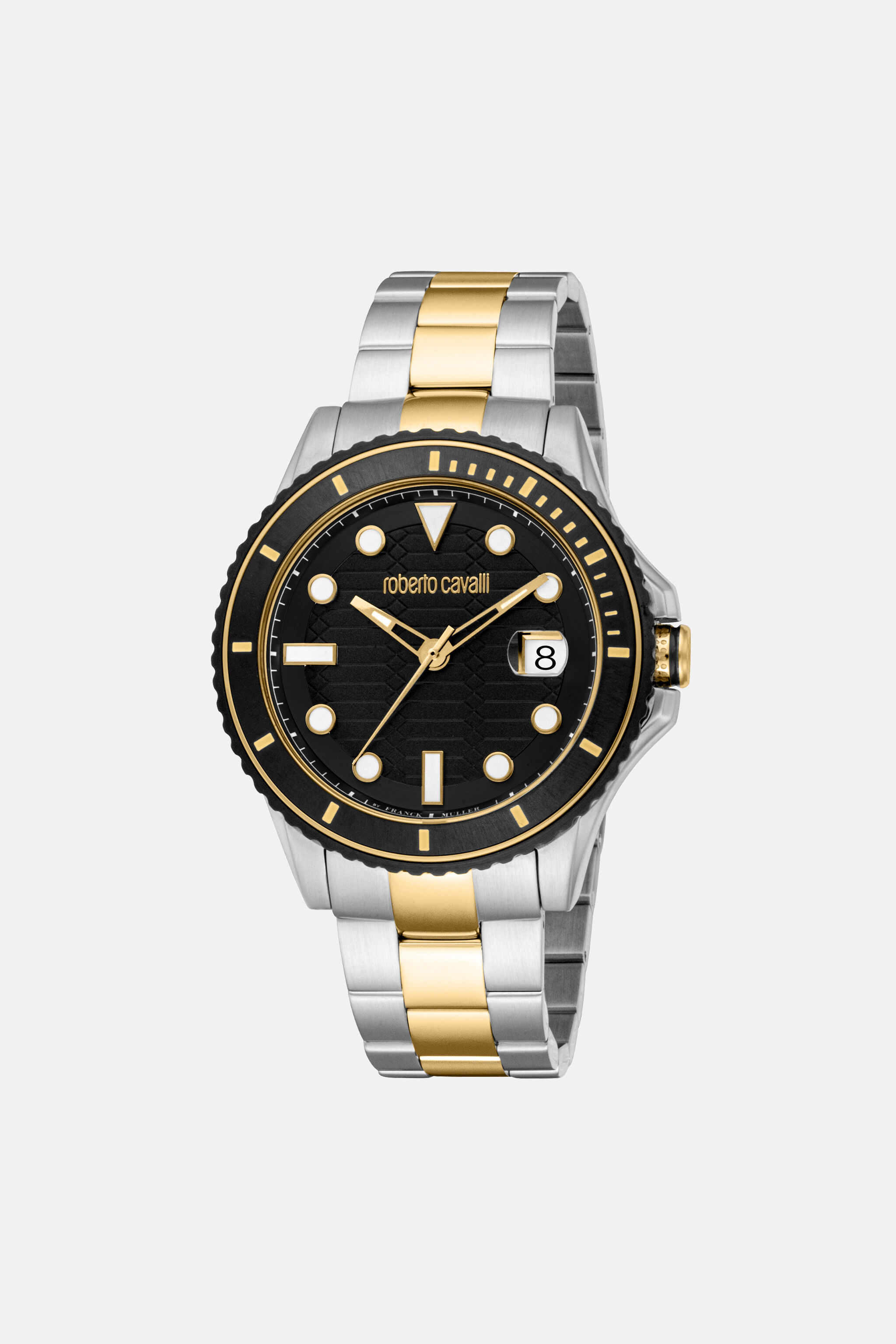 Roberto Cavalli by Franck Muller Men watch in SILVER GOLD BLACK