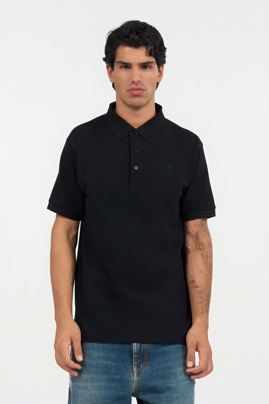 RC Black Polo with Monogram RC RC Black Polo with Monogram RC Black QOT65A-KB001