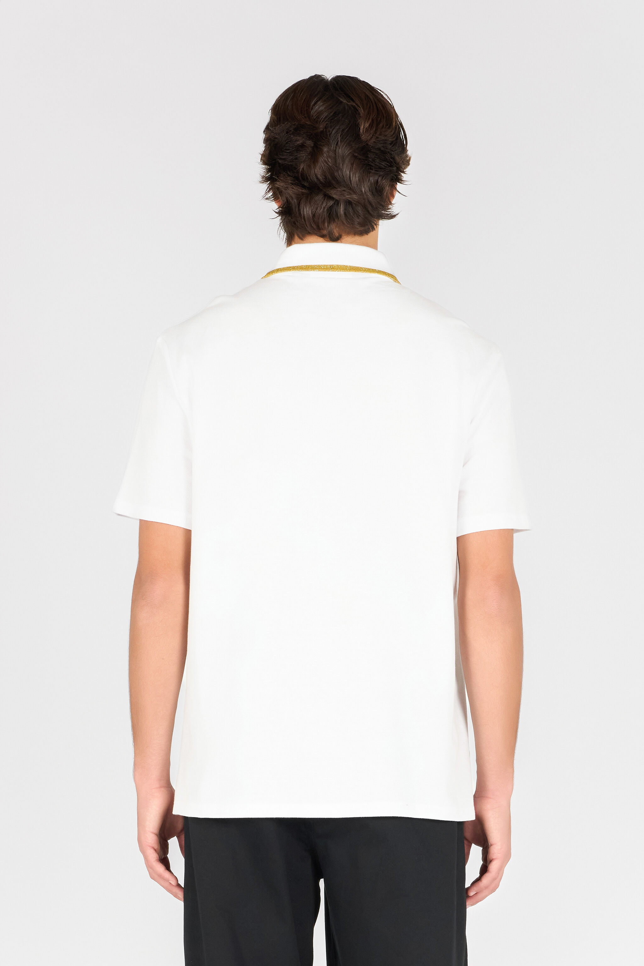 JC White Gold Accents Polo JC White Gold Accents Polo White RRT905-RR167