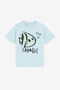 JU T-shirt con logo e stampa Fish BABY BLUE OJT673-ISA2J