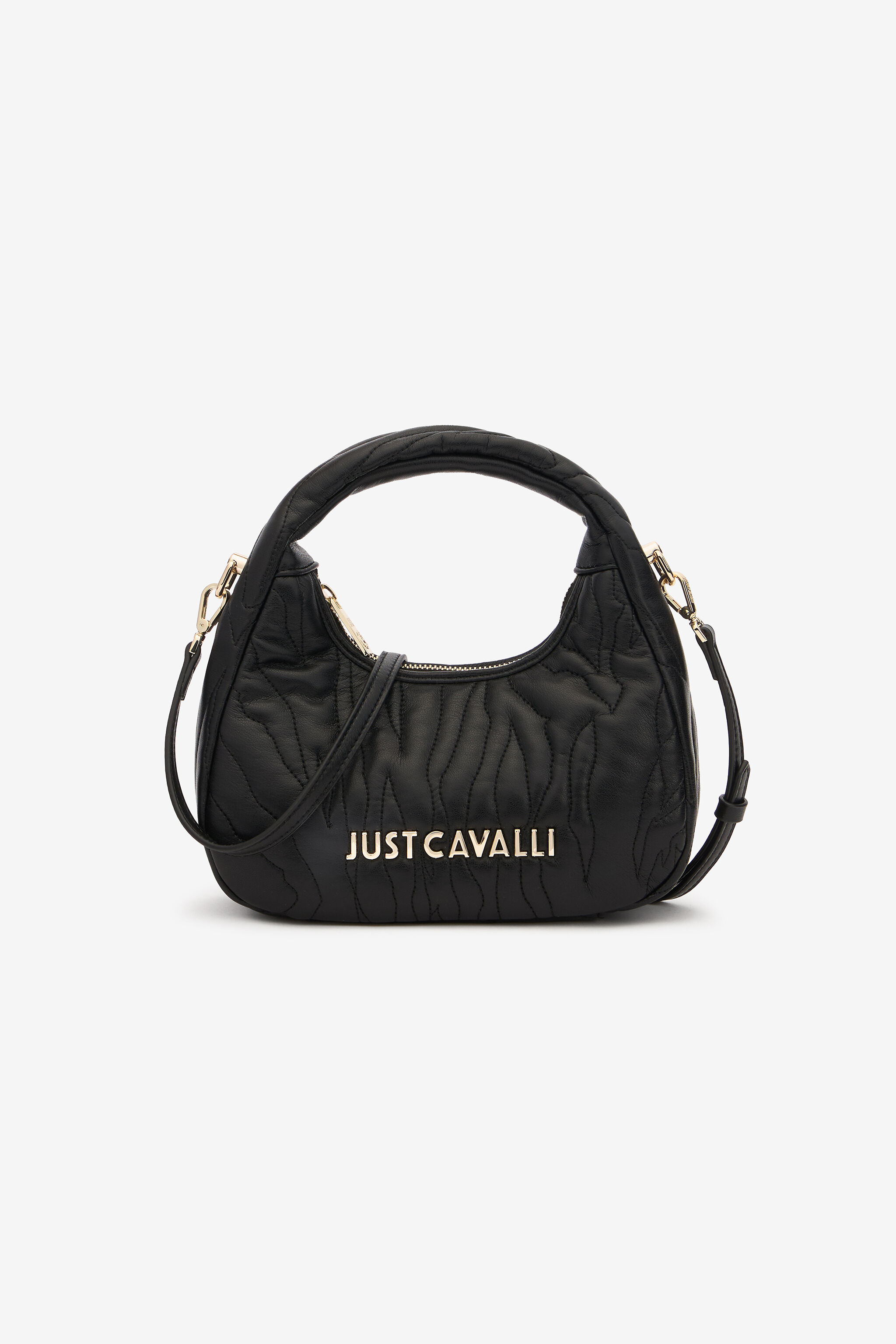 JC Sac Hobo Surpiqué Avec Logo Noir UFB069-UF438