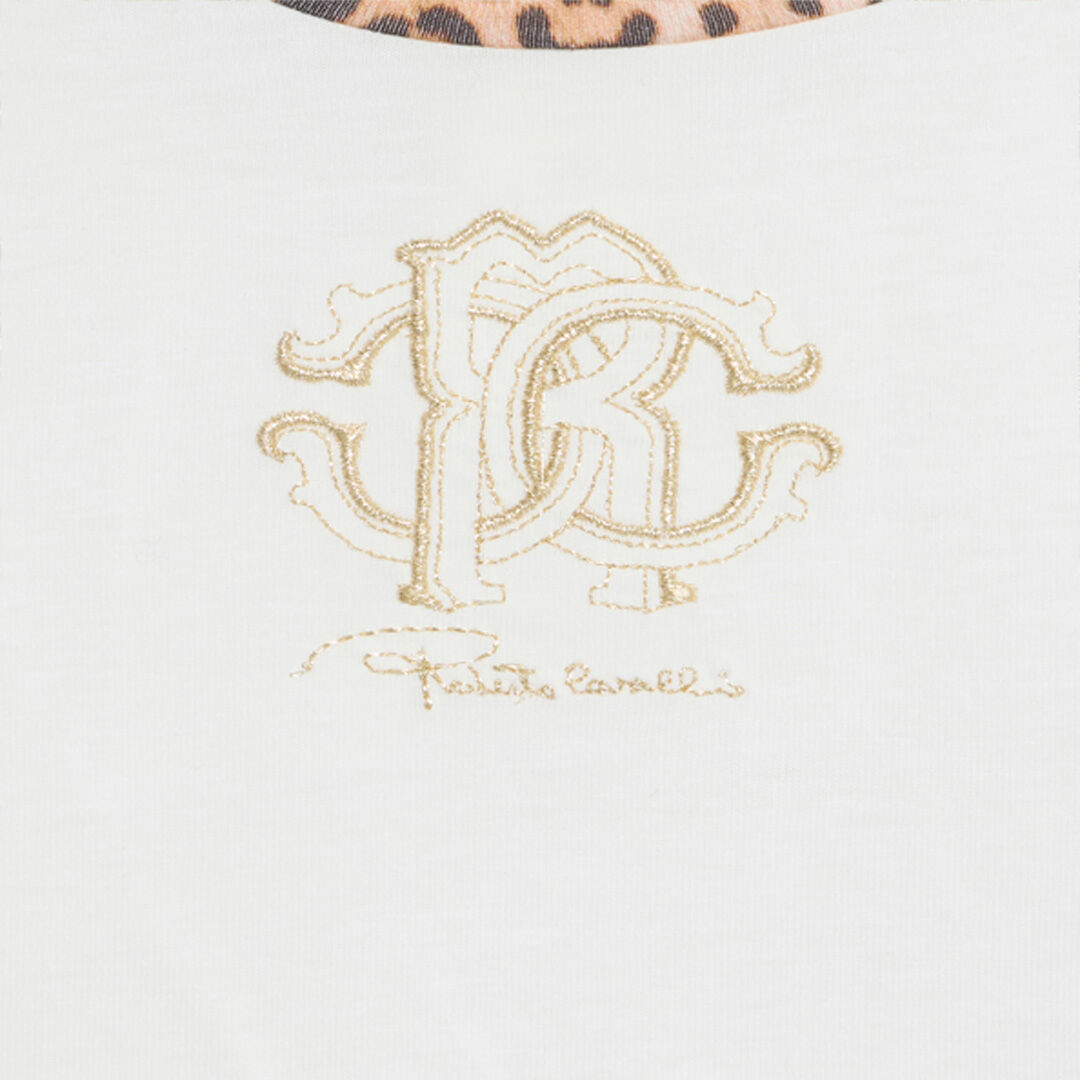 JU Leopard print T-shirt JU Leopard print T-shirt MILKY WHITE VJT604-JD001