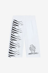 JU Zebra-Print Sports Shorts And RC Monogram White UJT25A-CF050