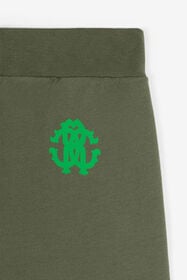 JU Hose mit Logo-Print Dunkelgrün RJT224-CF050