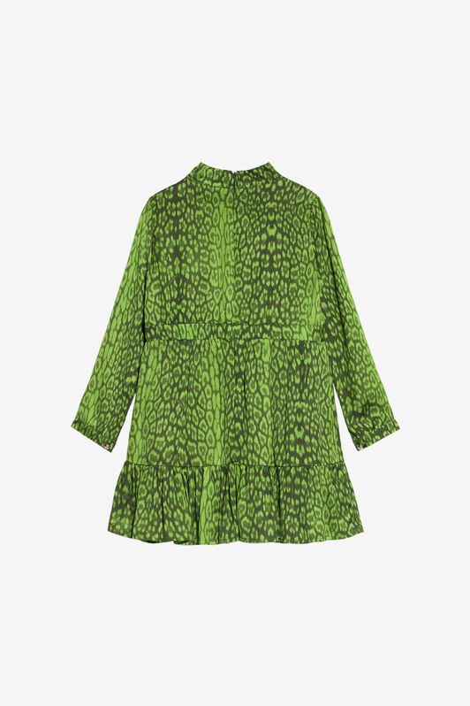 JU Grünes Kleid mit Jaguar-Print GREEN XJT11B-FXS71