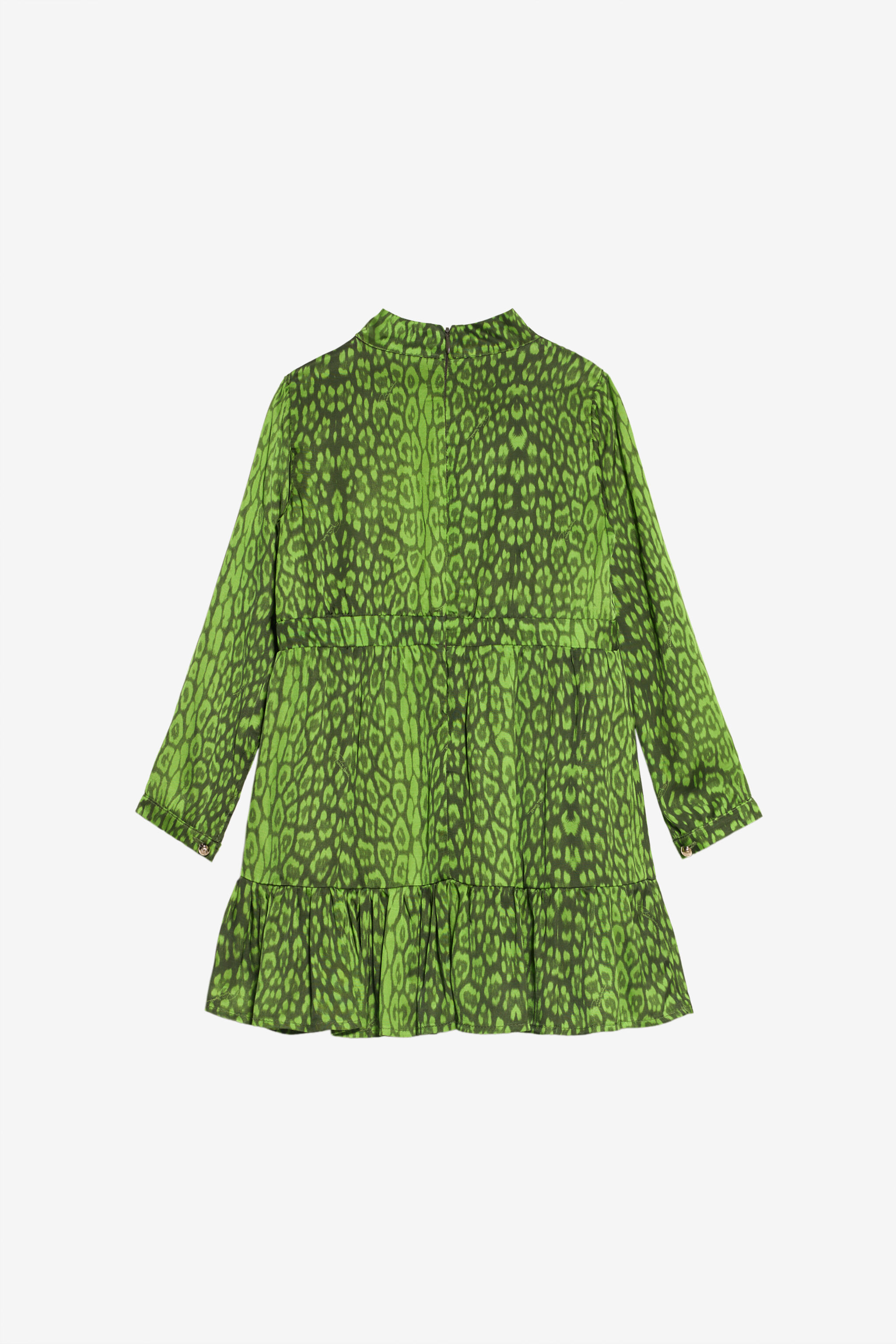 JU Grünes Kleid mit Jaguar-Print GREEN XJT11B-FXS71