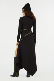 JC Just Cavalli Asymmetric Hem Dress BLACK VFT277-VF427