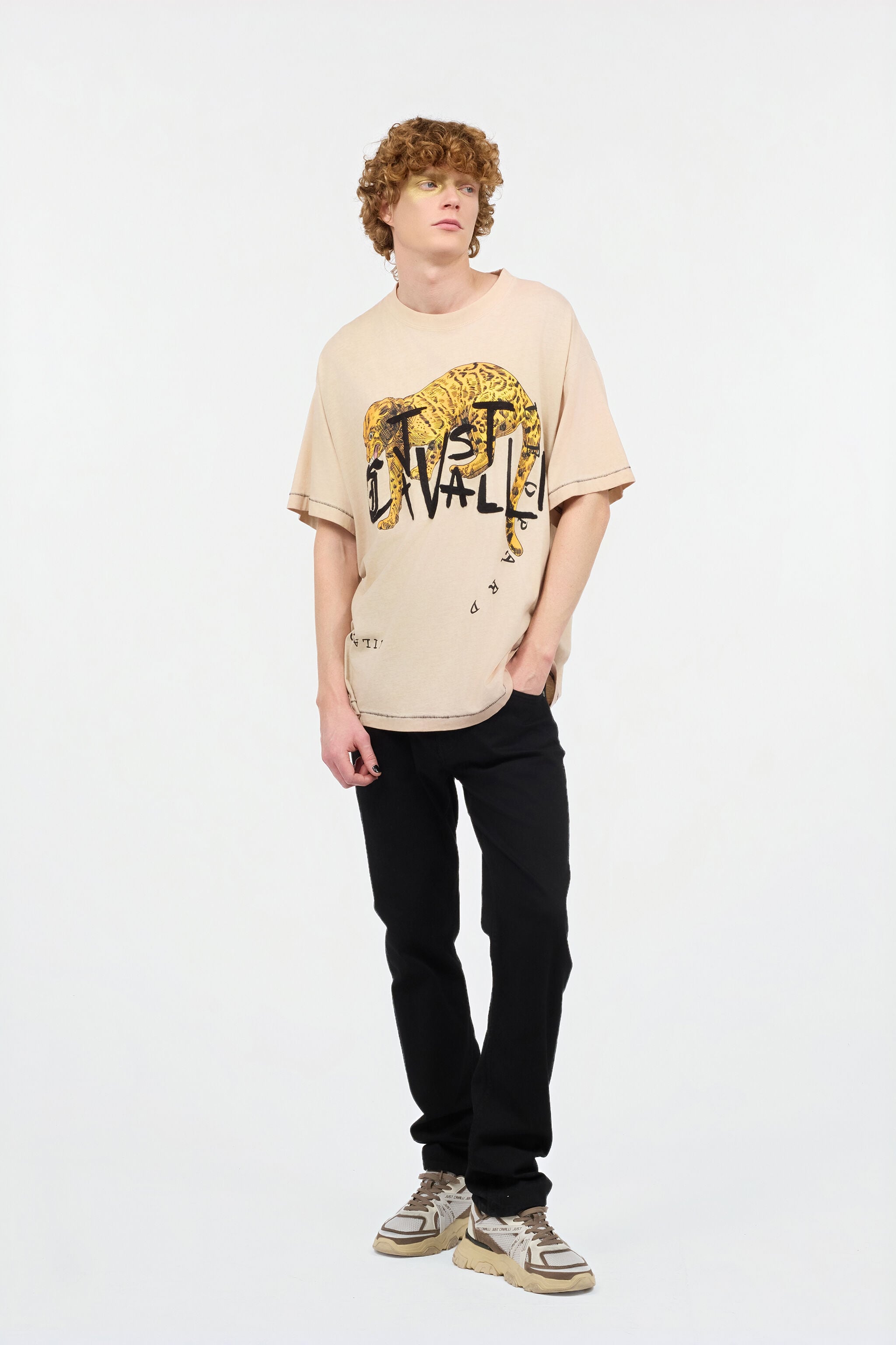 JC Camiseta Con Leopardo JC Camiseta Con Leopardo Marrón claro UFT039-UF059
