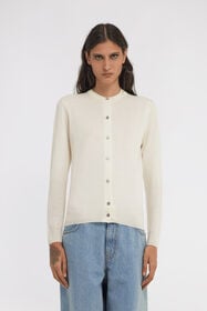 RC Cardigan En Laine Blanc Blanc SKM900-MA006