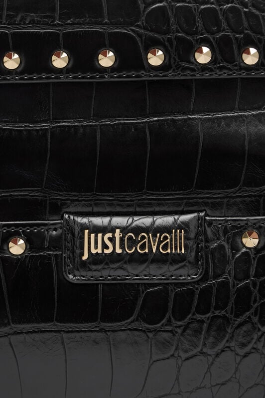 JC Just Cavalli Studded Croc Print Tote Bag JC Just Cavalli Studded Croc Print Tote Bag BLACK VFB079-VF711