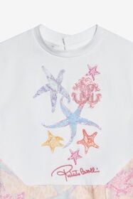 JU Starfish Print Dress MILKY WHITE/PINK WJT102-JD001